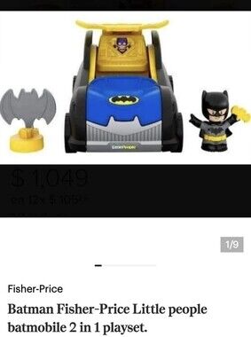 Batman Fisher-Price Little people batmobile 2 in 1 playset.